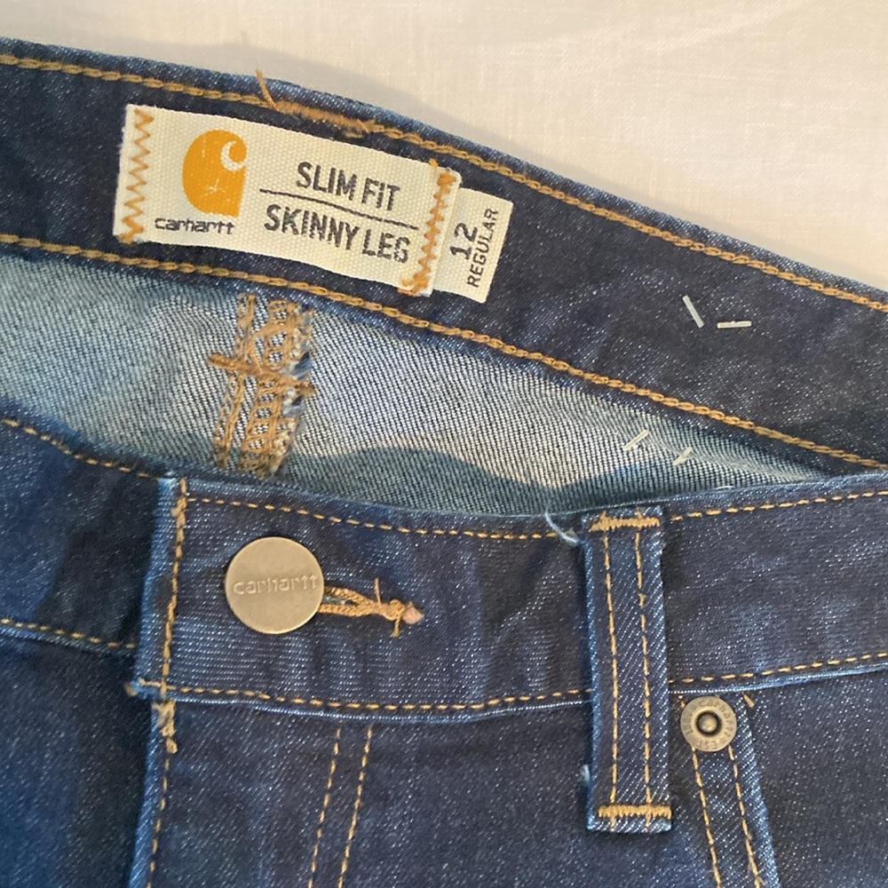 Carhartt slim fit Layton skinny leg midnight sky 12 - Picture 4 of 15